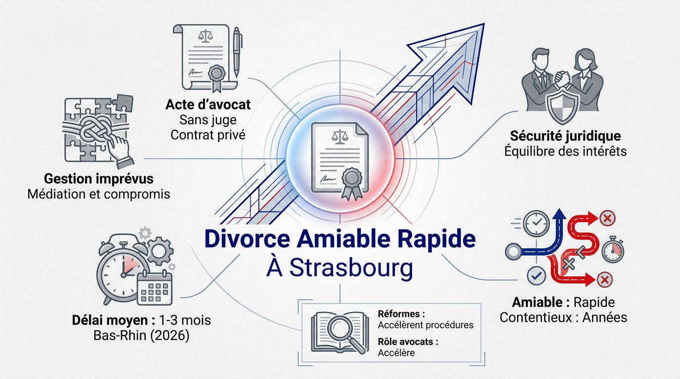 Procédure de divorce amiable rapide à Strasbourg sans juge